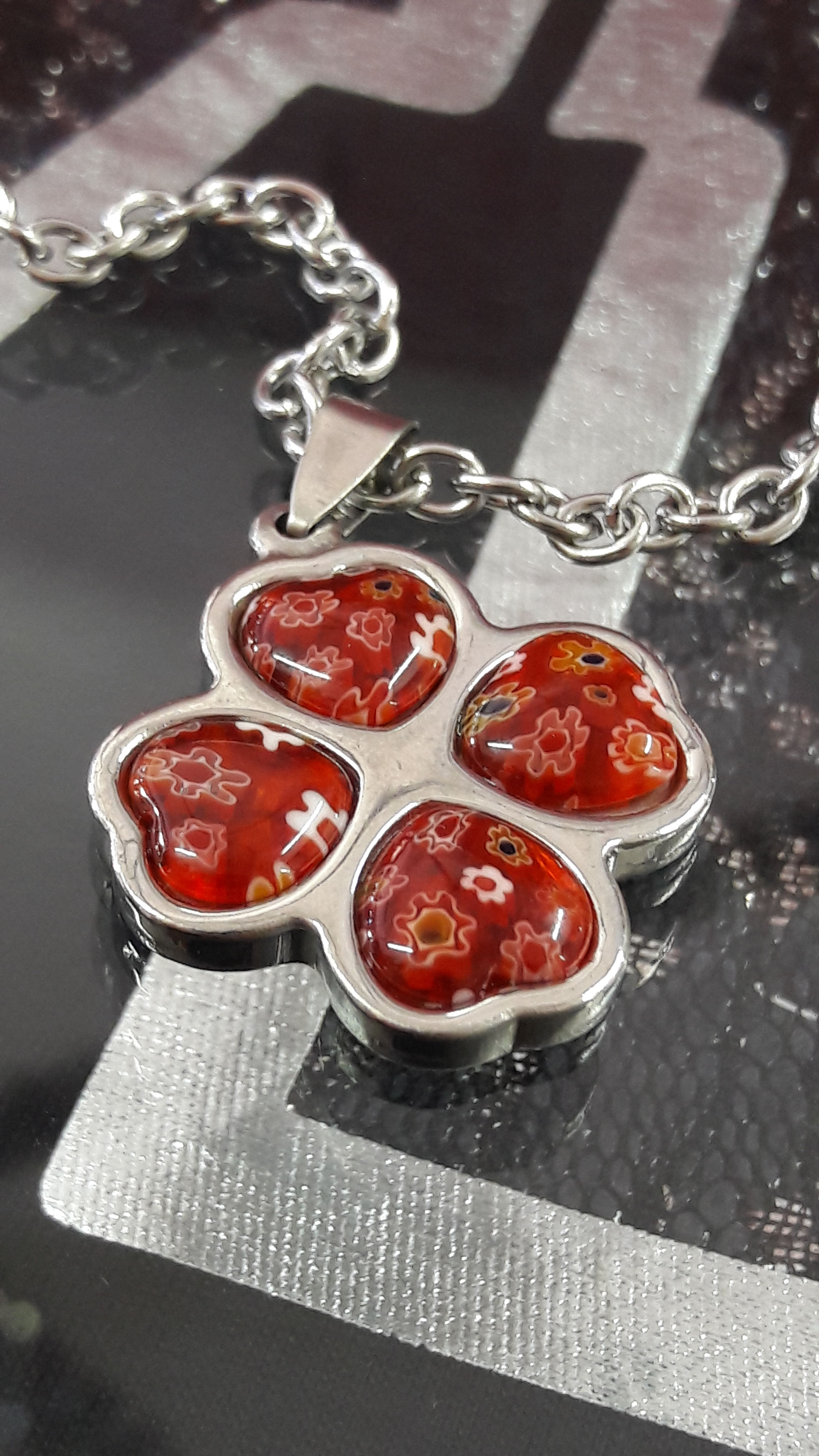 DIJE + CADENA RED TREBOL