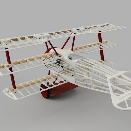The Red Baron's Fokker DR1 3-D Printable RC Airplane | Red Baron RC