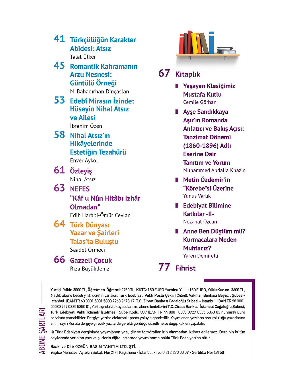 Küçük resim: Türk Edebiyatı Dergisi 626. Sayı