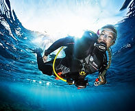 Diving under the ocean