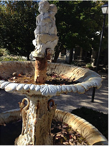 Circa 1894 J. L. Mott Fountain, Lewis & Clark College before restoration