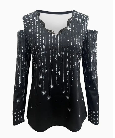 Thumbnail: Queen's Diamond Rain Top #WT954
