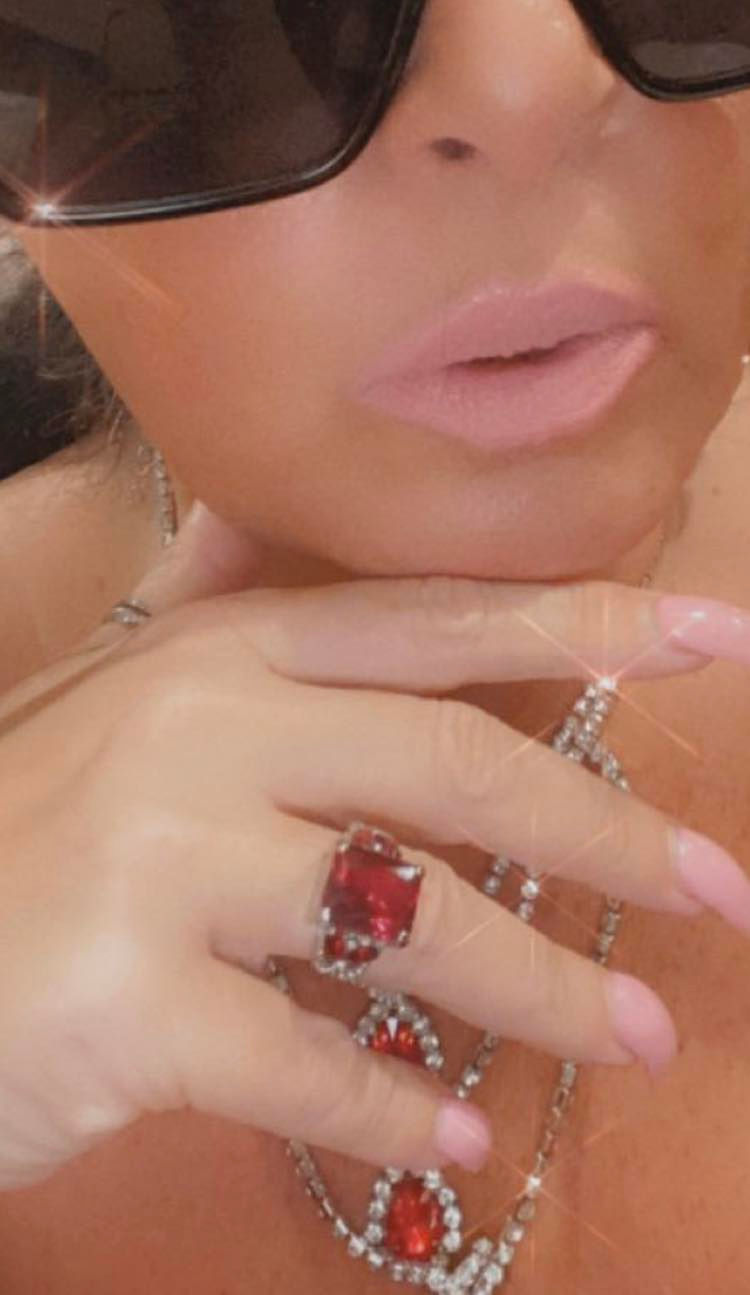 Thumbnail: Queens Ruby Square Ring  #RC551