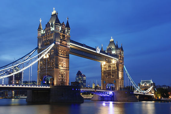 Famous Tower Bridge in the evening, Lond