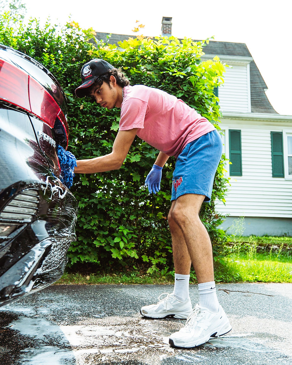 Car detailing photo, landscape