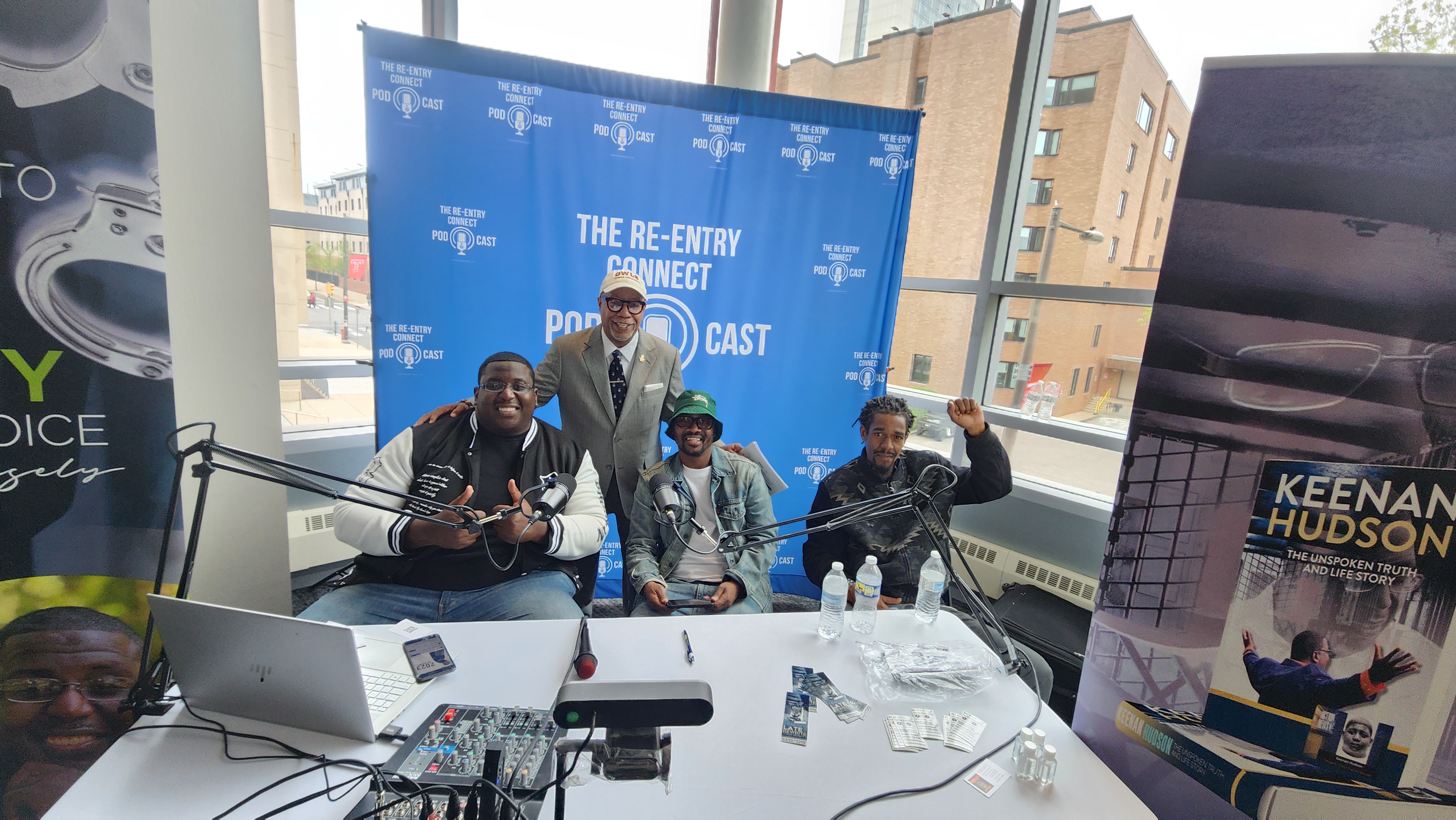 Keenan Hudson with youth