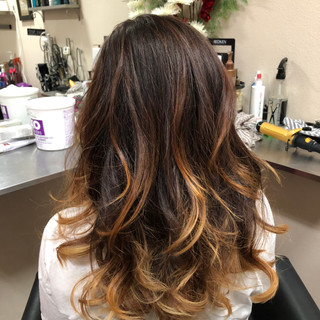 Color melt balayage