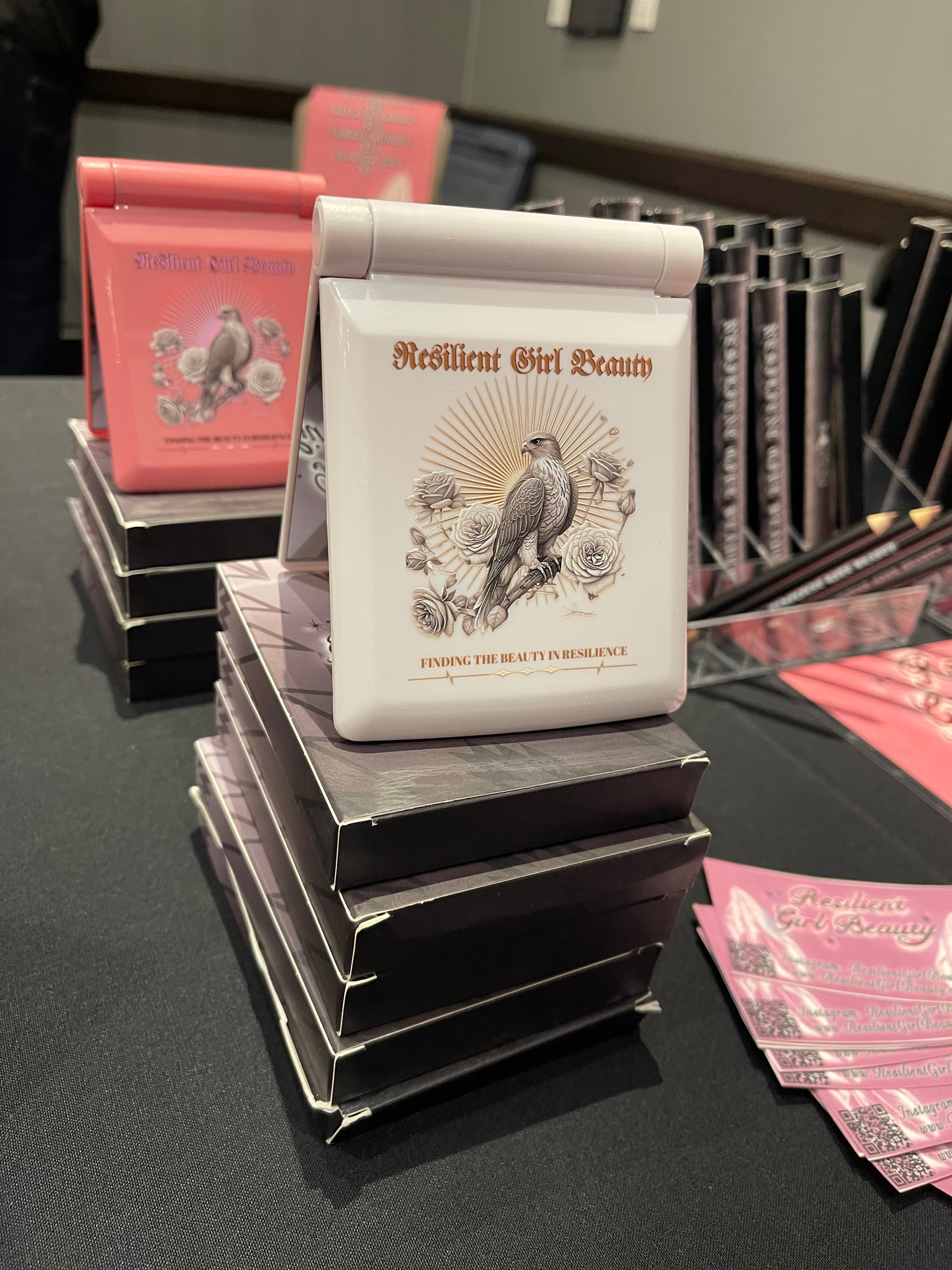 Brown RGB Compact LED Mirror