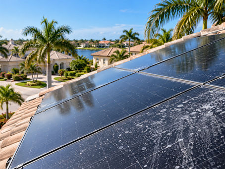 Hard Water Spots on Solar Panels
