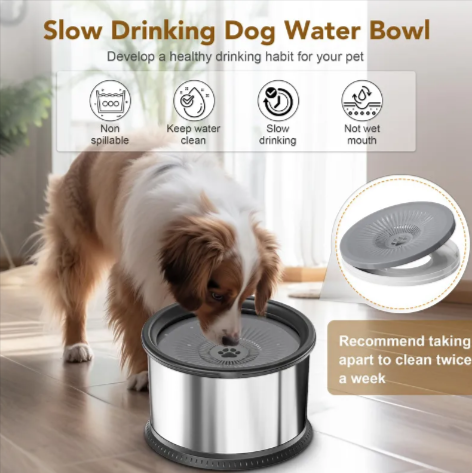 Thumbnail: Non-Slip Splash-Proof Pet Water Bowl