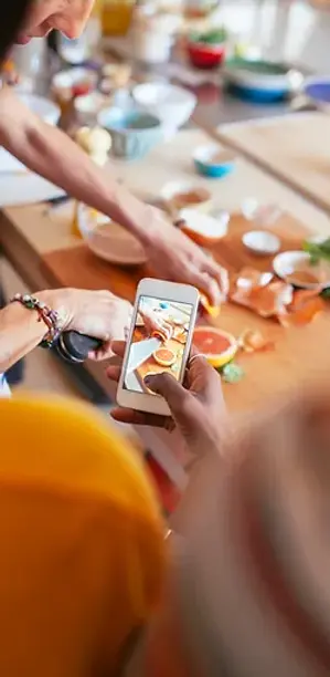 Women eating healthy to nourish their body