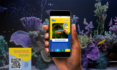 QRcode adesivo curadoria petz aquário website
