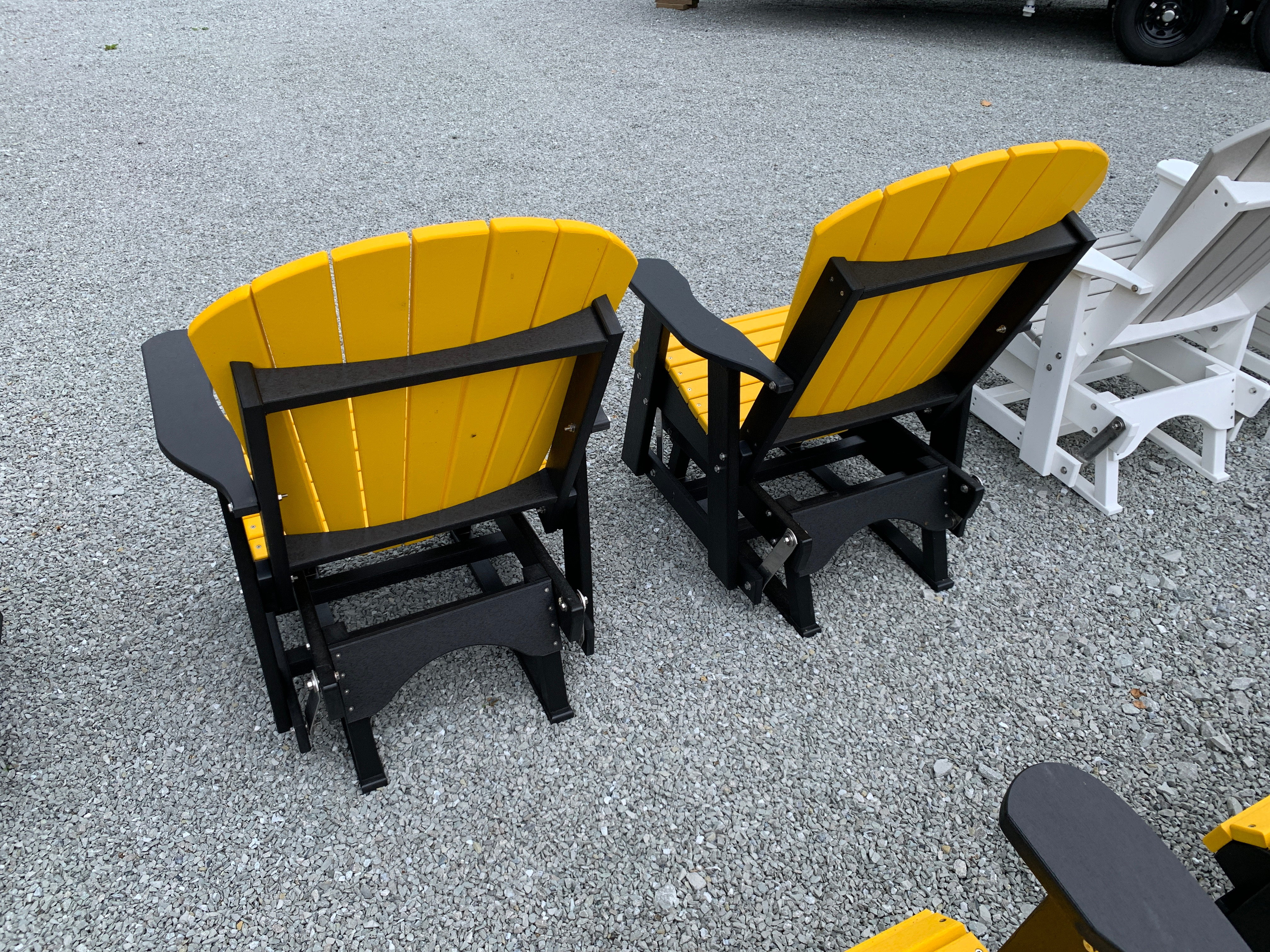 Glider Chair Set with Rectangle Side Table, view 3
