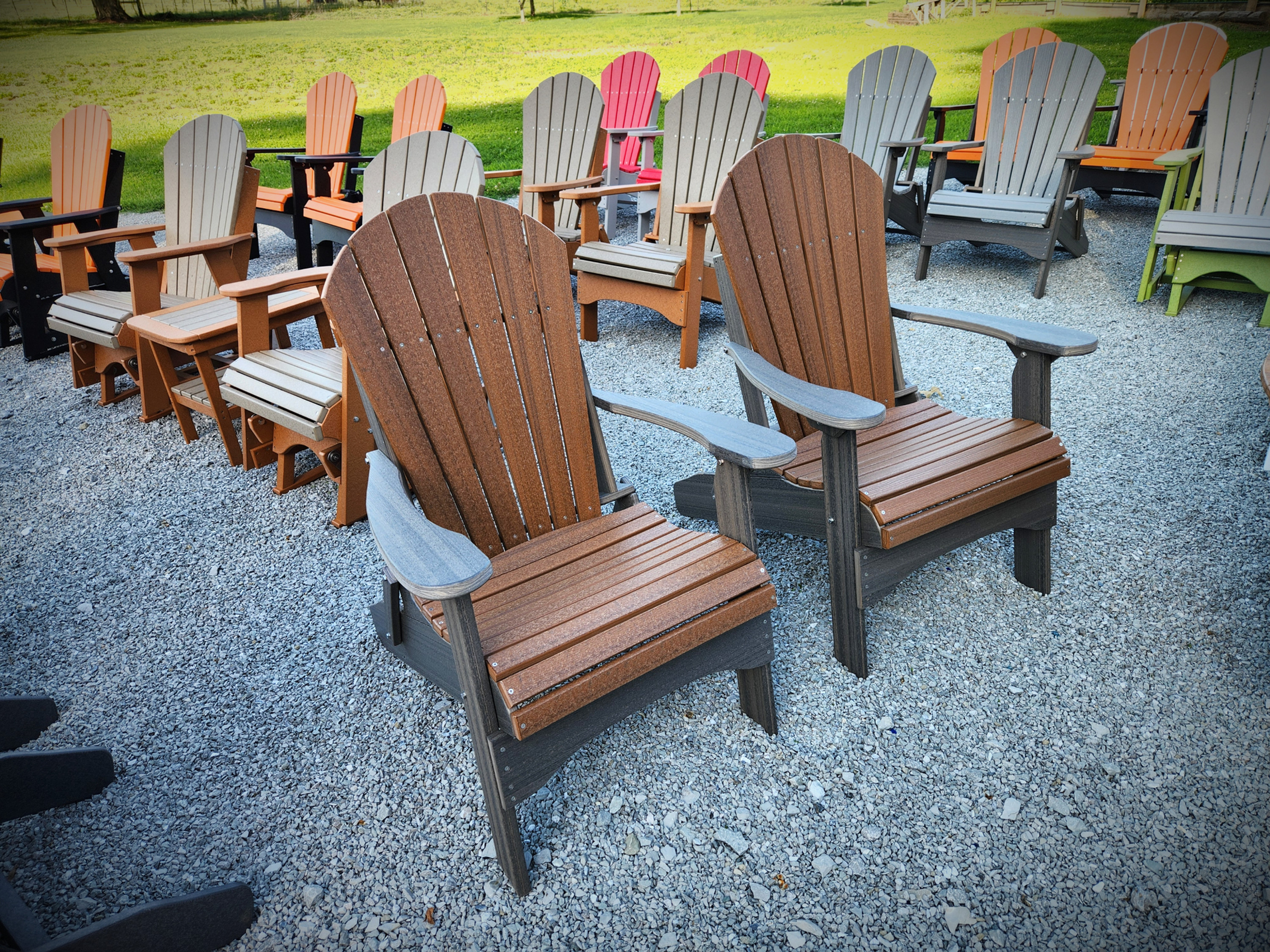 Folding Adirondack Chair Set, view 1