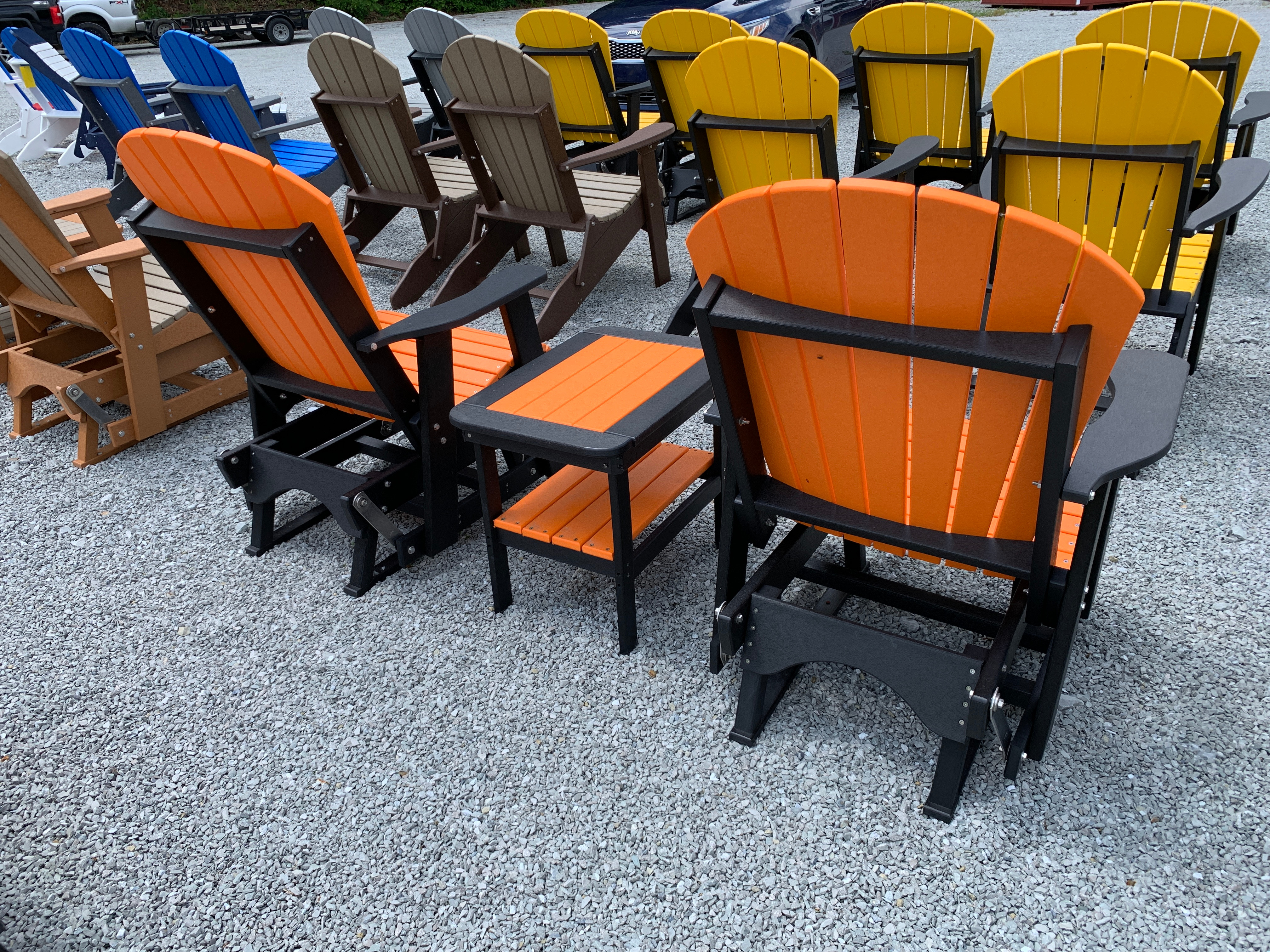 Gliding Chair Set with End Table, view 3