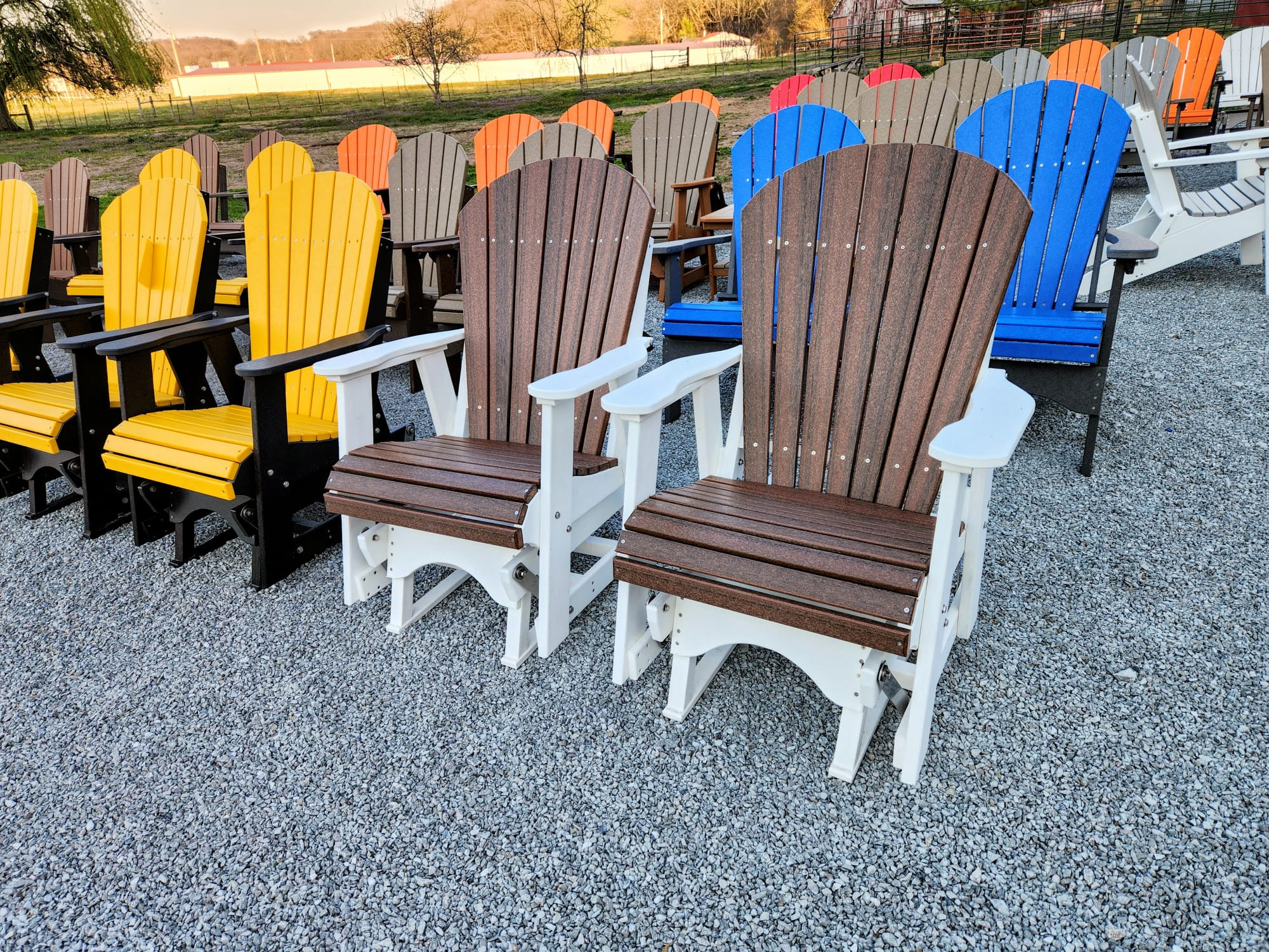 Glider Chair Set with End Table, view 2