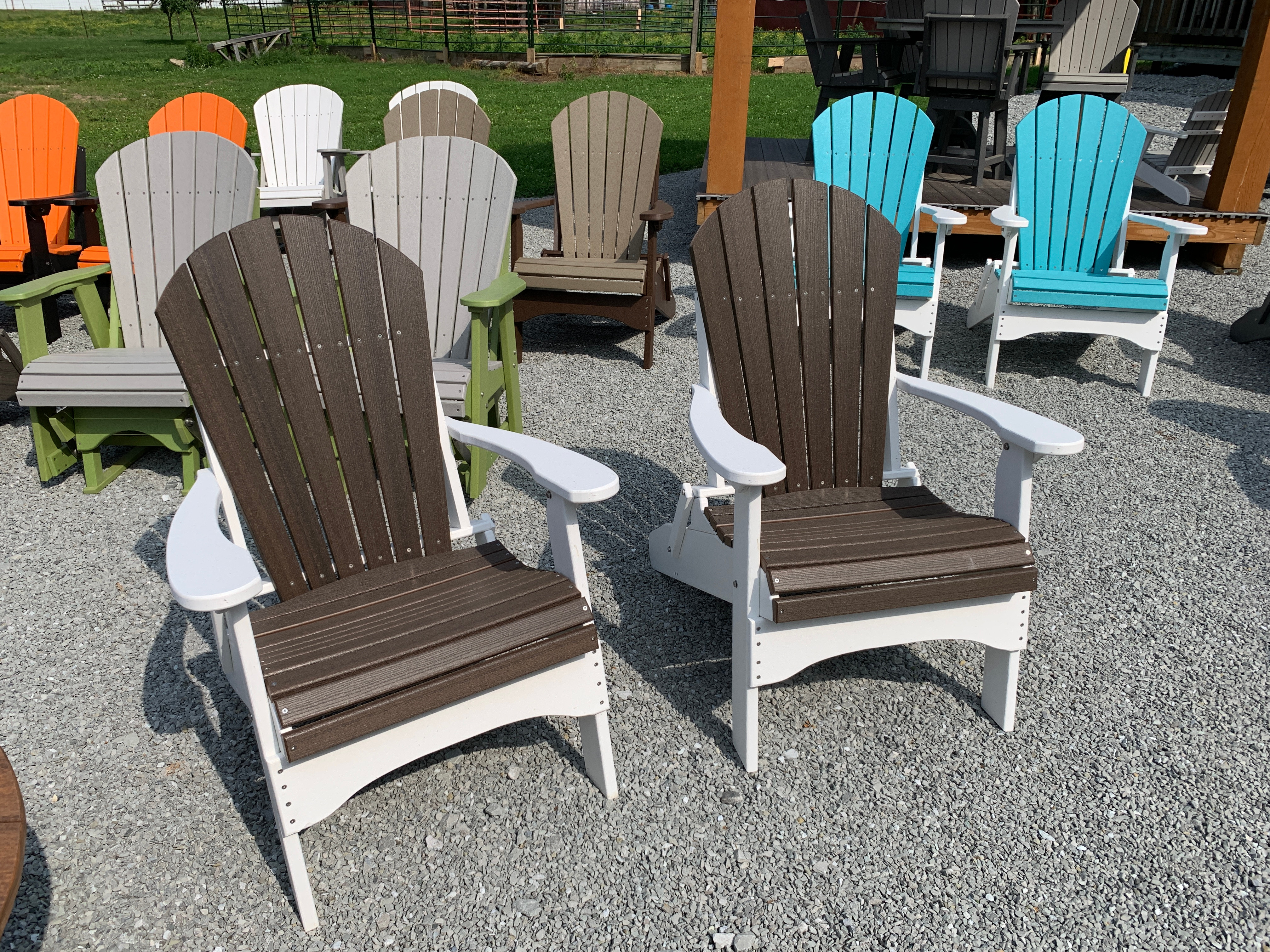 Folding Adirondack Chair Set, view 1