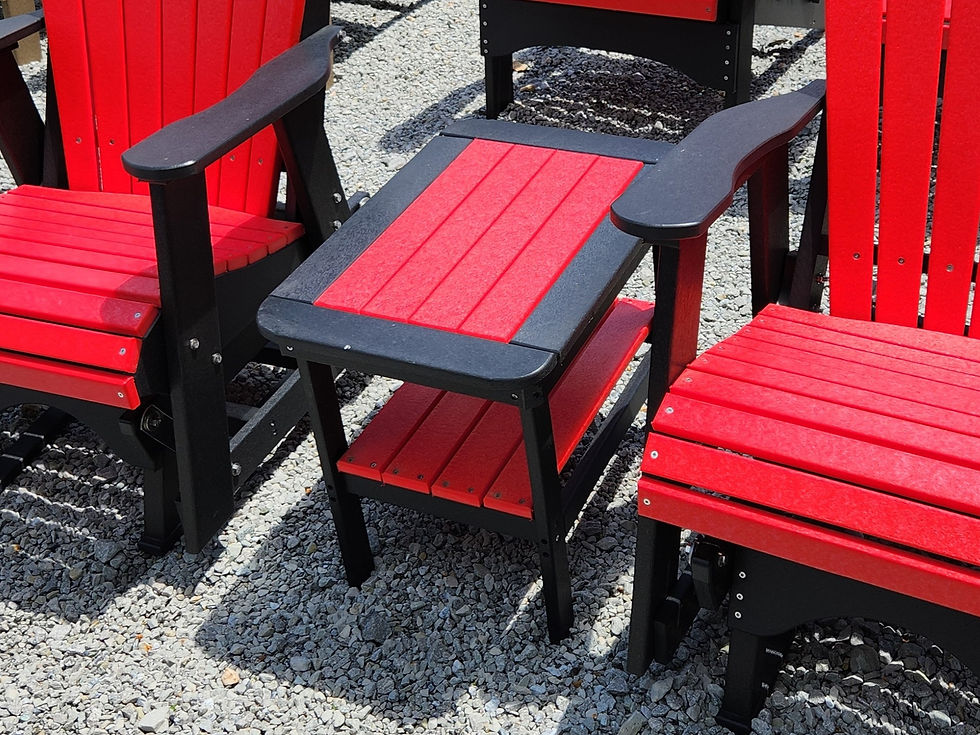 Thumbnail: Glider Chair Set with Side Table