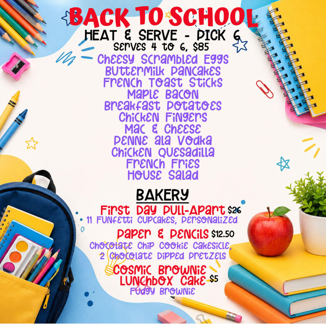 Back2School Heat & Serve - Pick Six! No Duplicates, Please.