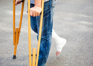 Person Using Crutches