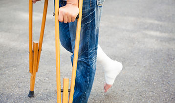 Person Using Crutches