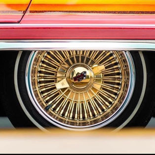 88 spoke Dayton Wire Wheel with gold center radial lace