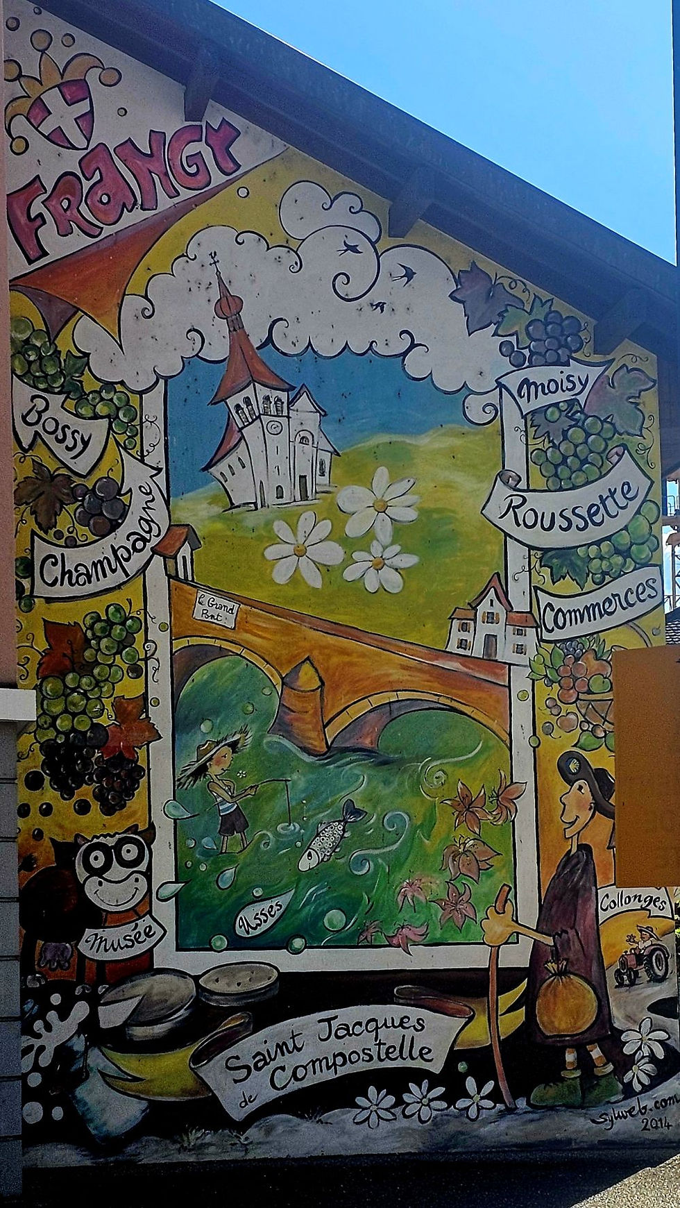 Willkommensgruß für Pilger in Frangy