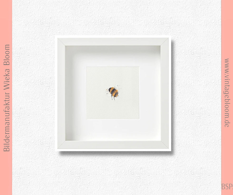 hummel flügeltiere fineartprint kunstdruck aquarellbild minibild miniatur handgemalt minimalistisch günstig kaufen