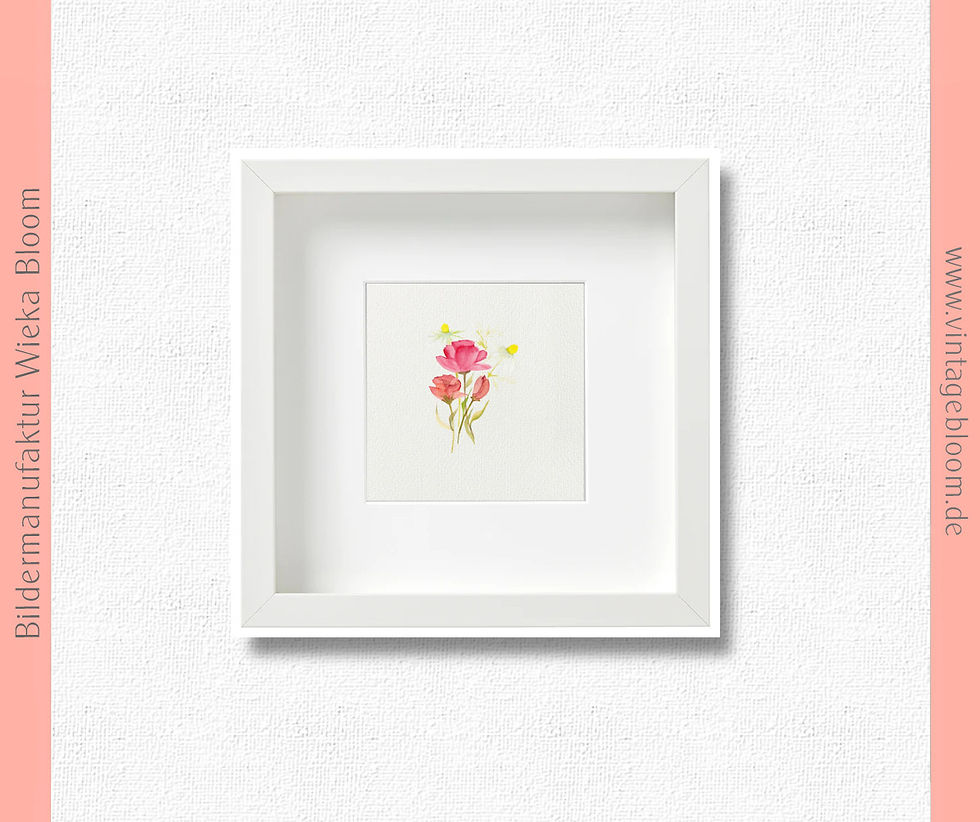 fineartprint kunstdruck minis aquarellbild blumen blüten handgemalt minimalistisch Geschenk Wandbild ungerahmt günstig kaufen