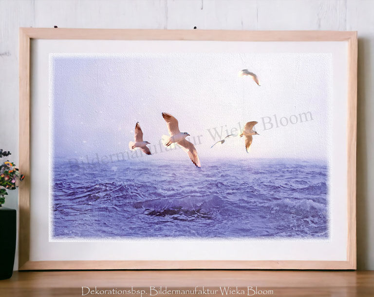 Miniaturbild: MEER & MÖWEN, maritimes Wandbild im Vintage Landhausstil kaufen