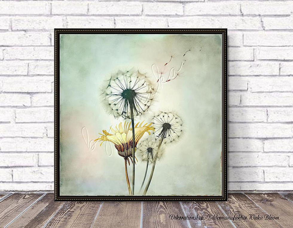 Miniaturbild: wandbild dandelion holzbild kunstdruck leinwandbild vintagestyle  shabby chic wanddeko handmade landhausstil günstig kaufen