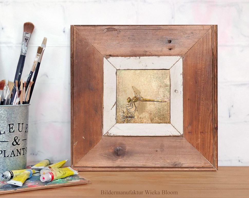 Miniaturbild: Flügeltiere Libelle sephia Wandbild kunstdruck poster Landhausstil ShabbyChic VintageStyle Wanddeko Wohnzimmer günstig kaufen