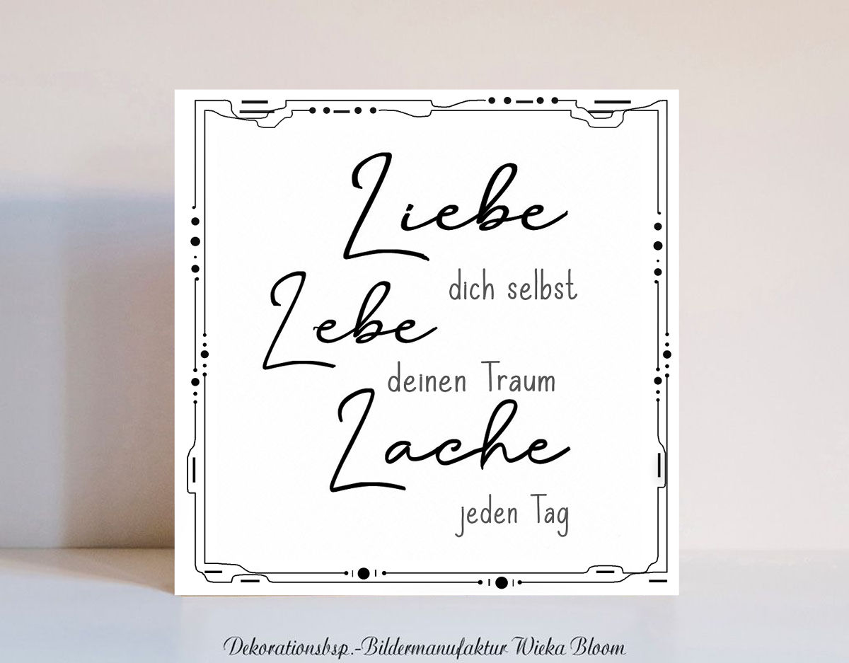 holzblock holzschild mit spruch liebe lebe lache wanddeko minimalischisch im skandinavischen wohnstil günstig kaufen