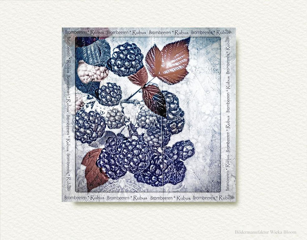 Miniaturbild: Wandbild brombeeren früchte holzdruck bild auf Holz landhausstil shabbychic vintageart wanddeko küche eßzimmer günstig kaufen