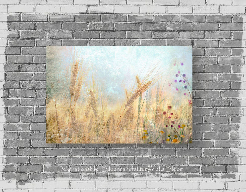 Miniaturbild: ähren kornfeld sommerzeit gemälde wandbild landhausstil shabby chic vintageart kunstdruck leinwand wohnzimmer günstig kaufen