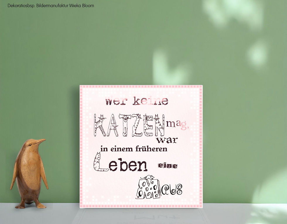 Holzblock Miniblock mit lustigen Spruch zitat, Katzen Maeuse, wandbild wanddeko geschenkidee günstig kaufen