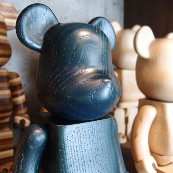 Thumbnail: Karimoku - Indigo Paint Wood- Bearbrick 400
