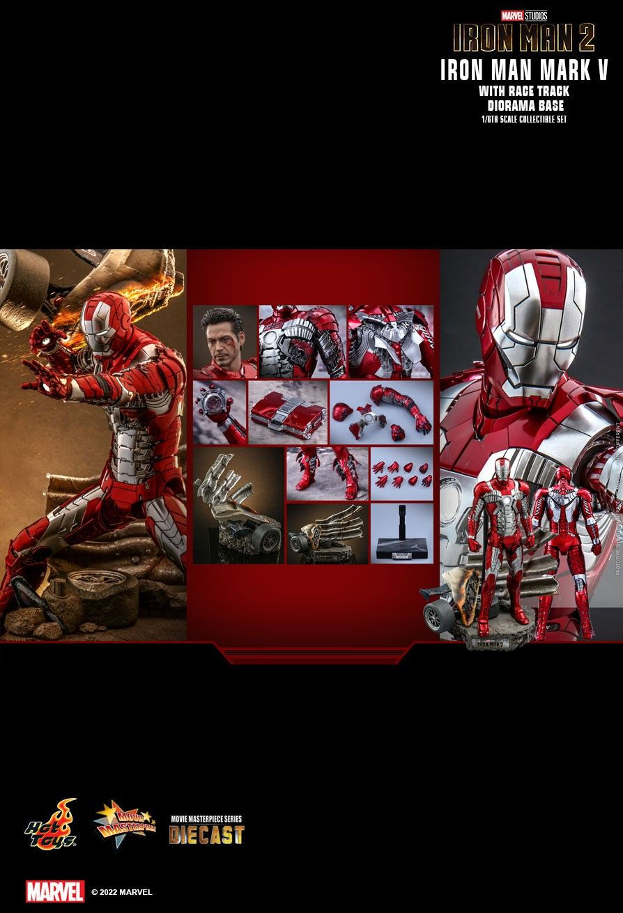 Thumbnail: Iron Man Mark V and Race Track Diorama Base - Iron Man 2 - Hot Toys