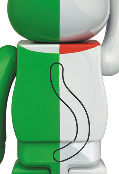 Thumbnail: Maneki Neko - White x Green- Bearbrick 400