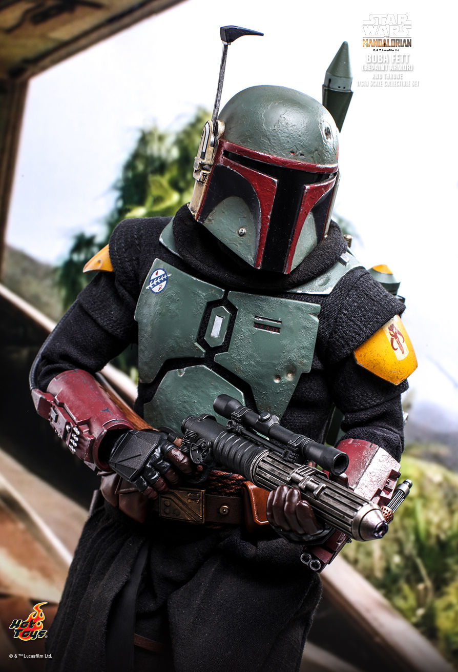 Thumbnail: Boba-Fett and Throne - Repaint Armour - Star Wars Mandalorian - Hot Toys