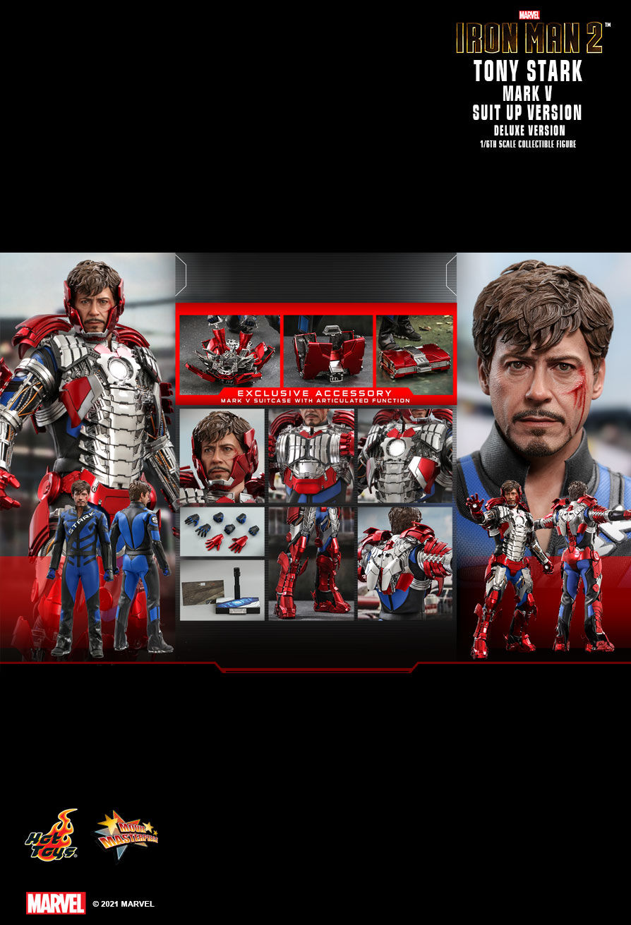 Thumbnail: Tony Stark Mark V Suit Up - Iron Man 2 - Deluxe - Hot Toys