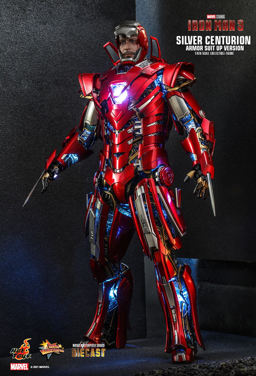Thumbnail: Silver Centurion - Armor Suit Up - Iron Man 3 -  - Hot Toys