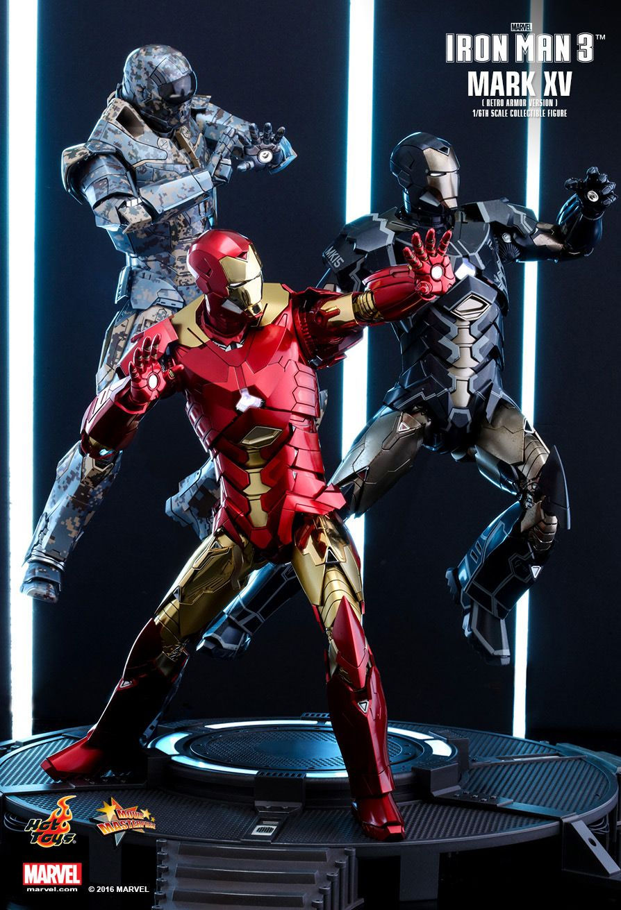 Thumbnail: Iron Man Mark XV - Retro Armor - Iron Man 3 - Hot Toys