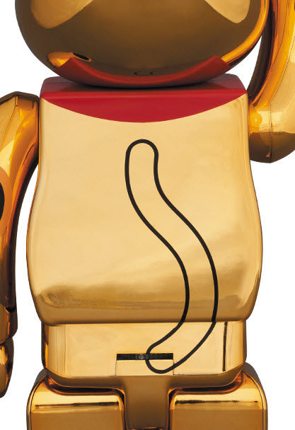 Thumbnail: Maneki Neko - Gold Metallic - Light- Bearbrick 400