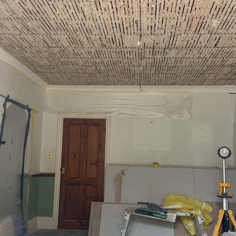 Dropped Ceiling In Leeds with exposed Wooden Lath