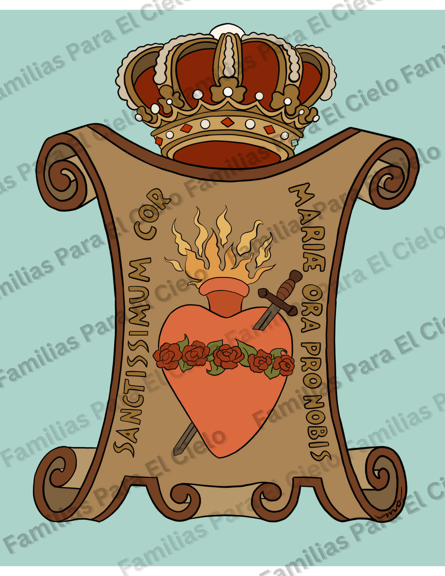 Inmaculado Corazón de María Página Para Colorear