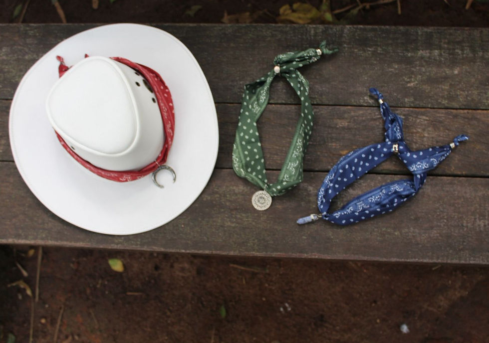 Miniatura: Lenço Bandana Pescoço com Amuleto