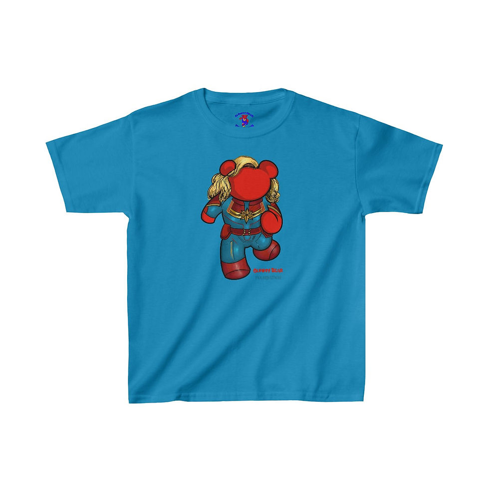 Thumbnail: Kids Heavy Cotton Captain Marvel-Bear Tee