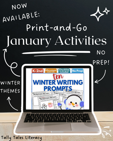 No-Prep Winter Literacy Activities for January