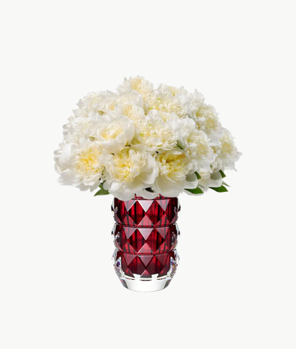 Baccarat Louxor Crystal Vase with Luxluf Roses | LUXLUF Florist